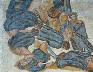 Mosaic Showing a Scene of a Wild Beast Hunt (detail)